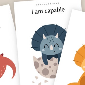 Affirmations cards for children self care self love self esteem and encouragement, Positive quote flash cards, confidence self care therapy