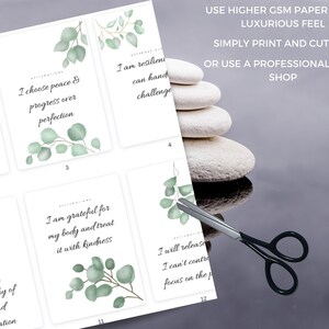 Cartes d'affirmation pour une estime de soi positive et cartes d'encouragement à une meilleure santé mentale