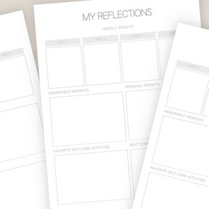 Sjabloon voor wekelijkse reflectie: mindfulness en zelfzorg (digitale download)