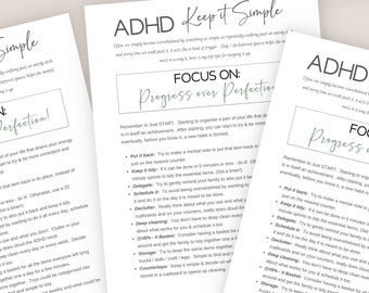 ADHD Cleaning Tips: Simplify Your Routine (Printable/Digital)