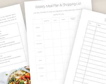 ADHD Meal Planner: Weekly Meal Prep Template (Digital Download)