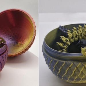 3D printed fire dragon with dragon egg | Made in Germany | Fully articulated dragon with flexible joints | Easter | Decorative gift image 9