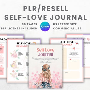 DPP / revendre le journal de l'amour de soi à usage commercial modèle imprimable et modifiable Journal de soins personnels, agenda de l'amour de soi, classeur de l'amour de soi