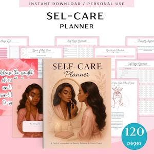 Personal Use Self Care Journal, Printable and Editable Template, Self Care Journal, Self Love Planner, Self Love Workbook, Self-Esteem
