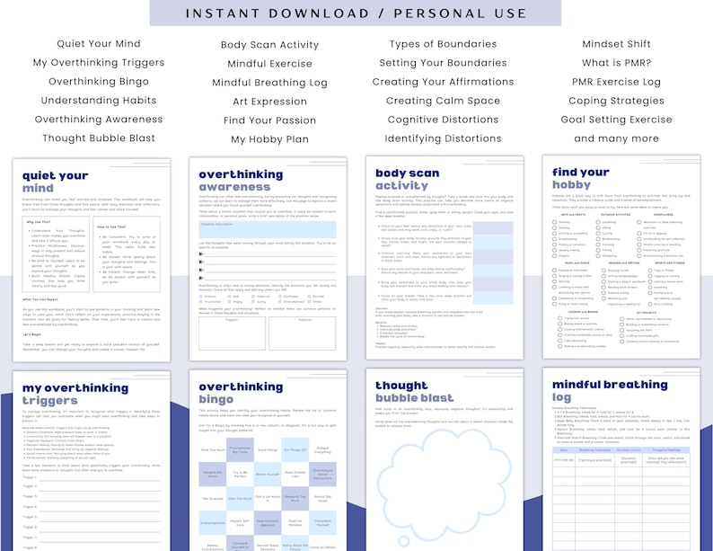 Stop Overthinking Workbook