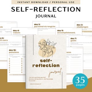 Self-Reflection Journal for Personal Use | PDF Printable and Digital Use | Reflection Journal | Daily Self-Reflection Journal