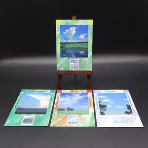 Set of 4 Vintage MAXIMUM CARD The No 56 - 59 Card - Stamps of The Four Seasons Motif issiue 6 Oct 1990 (complete set)