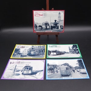 Set of 5 Vintage MAXIMUM CARD The No 88-92 Card - Stamps of Swedish Trams Motif issiue 12 May 1995 (complete set)