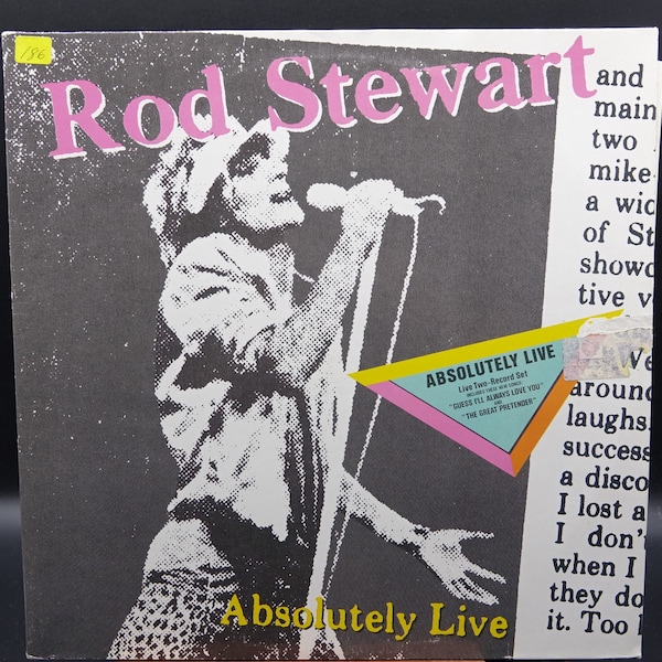 Vintage 2 x LP - Rod Stewart - Absolutely Live, Vinyl, Album, Stereo, Warner Bros. Records - 92 3743-1  from the 1982