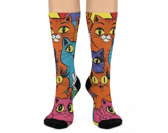 Calzini colorati a forma di gatto / Stile anime, accessorio per gli amanti degli animali