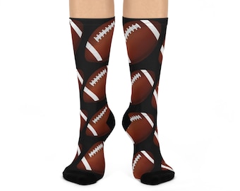 Crew-sokken met voetbalthema, perfect voor gamers, sportfans, leuke cadeaus, gezellig dagelijks gebruik, unieke sportaccessoires