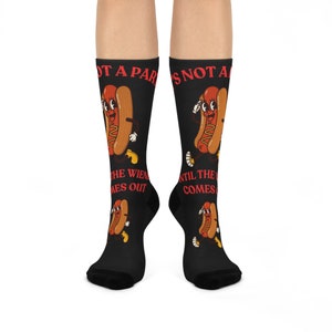 Fun Wiener Hotdog Socks - Adorable Hot Dog Design |  Perfect Gift for Food Lovers Unique and Quirky Socks Unisex Style