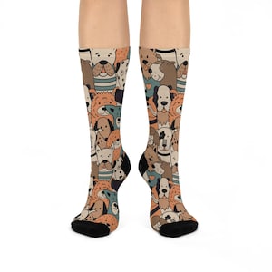 Dog Collage Socks  Cute Gift for Dog Lovers, Pet Owner Gifts, Fun Animal Print Socks for Men Women - Unique Puppy Lover Socks, Cozy & Trendy