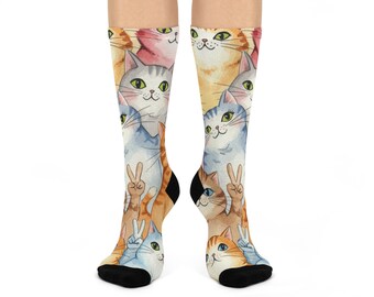 Calzini imbottiti con motivo a gatto, regalo divertente per gli amanti dei gatti, calzini comodi a forma di gatto per la casa, regalo per mamme di gatti, calzini con animali giocosi