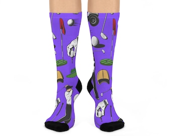 Calcetines deportivos acolchados con temática de golf, regalo divertido para amantes del golf, calcetines deportivos, calcetines deportivos cómodos, accesorios de golf únicos
