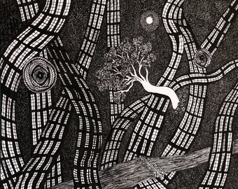 Original Surreal Ink Art