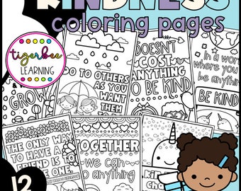 Dibujos para colorear de bondad / Dibujos para colorear con citas inspiradoras