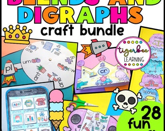Blends and Digraphs phonics crafts