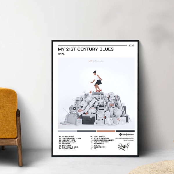 Raye | My 21st Century Blues Album Poster | Merch | Custom Poster | Wall Art Print | Home decor