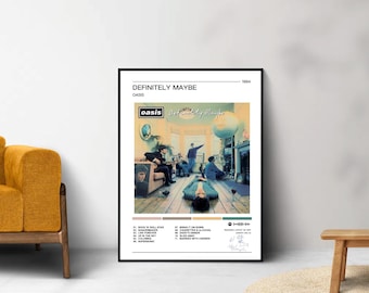 Oasis | Definitely Maybe Album Poster | Merch | Custom Poster | Wall Art Print | Home decor