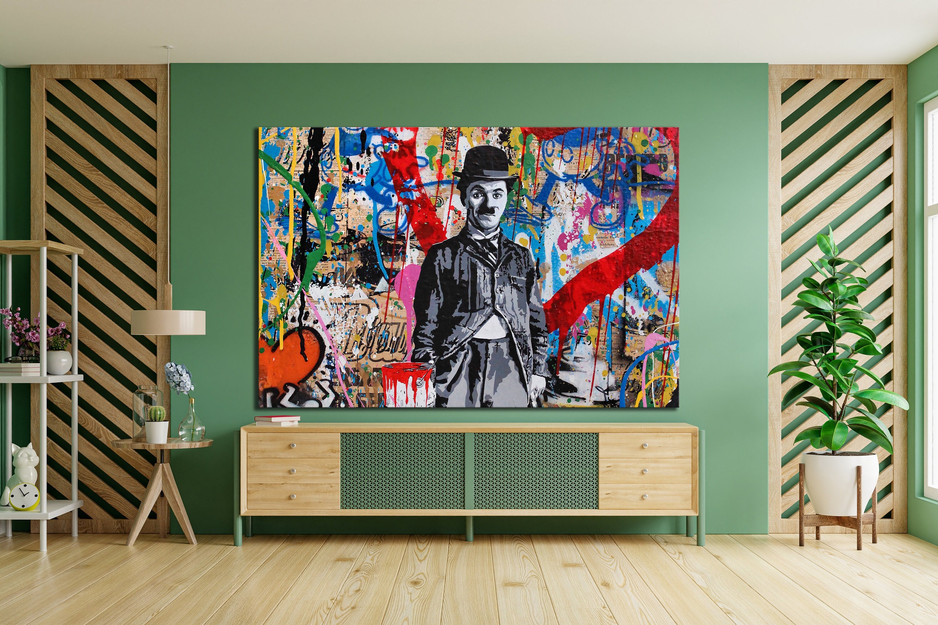 Modern Banksy Street Art Canvas Print Inspirational Urban Graffiti Wall ...