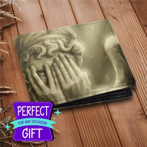 Weeping Angel Minimalist Vegan Wallet, Slim Bifold Design for Men, Multi-Card Holder - Perfect Gift