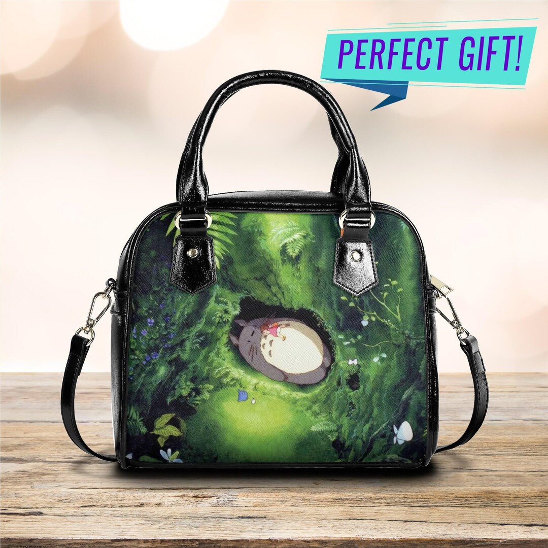 Sleeping Totoro Purse Forest Nest Vegan Handbag Ghibli Fan