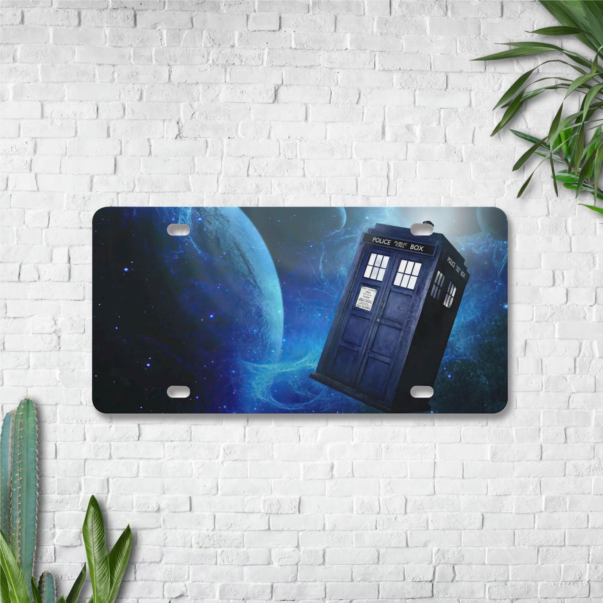 Doctor Who TARDIS License Plate Public Call Police Box Blue Car Auto Tag Movie E - Foto 10