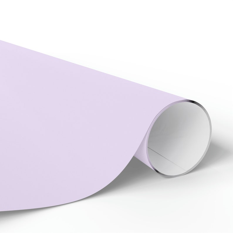 Plain Super Pastel Light Purple Gift Wrapping Paper Roll, Blank