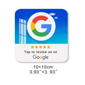 Google Review Plate NFC Acrylique Effet miroir Digifeel Améliorez votre e-réputation