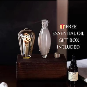 Diffuseur d'huiles essentielles rétro | Cadeau de décoration d'intérieur en bois | Diffuseur d'huile sans eau | Soulagement de l'anxiété | cadeau fait main vintage | Cadeau pour maman