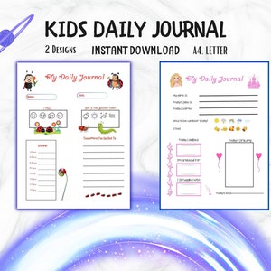 Kids Daily Journal Printable,kids Activity Drawing Page,activity for ...