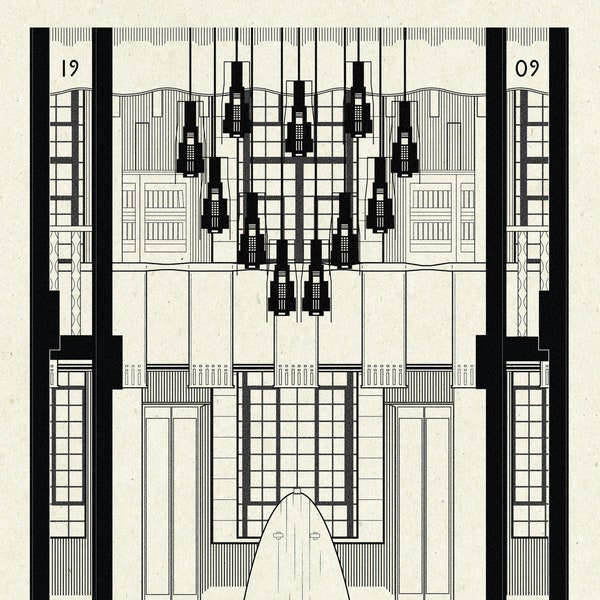 Glasgow School of Art Tribute: Mackintosh Library Commemorative Print