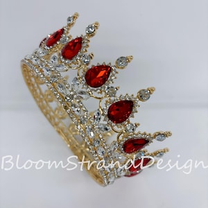 Vintage Silber & Gold Braut Tiara und Kronen-Strass, barocke Kristall Hochzeit Kopfschmuck, Königin Krone, besondere Anlässe-Perfekte Geschenke für Sie