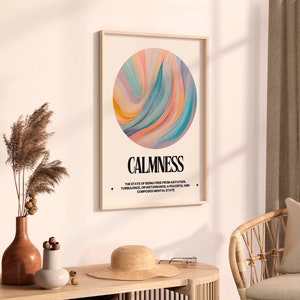 Calmness poster Emotions Abstract wall art series Perfect for psychology enthusiasts Digital download for decor Minimalism imagem 4