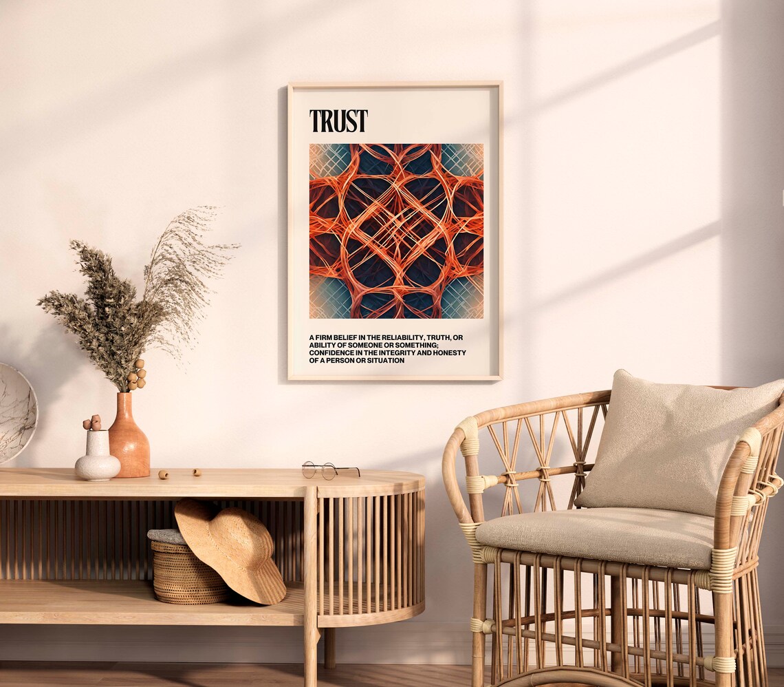 Trust Digital Abstract Poster for Psychology Lovers - Office and ...