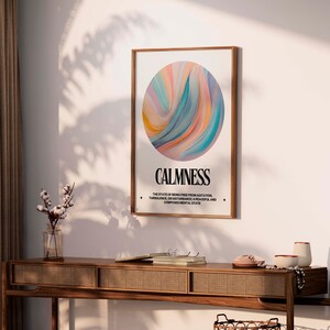 Calmness poster Emotions Abstract wall art series Perfect for psychology enthusiasts Digital download for decor Minimalism imagem 2