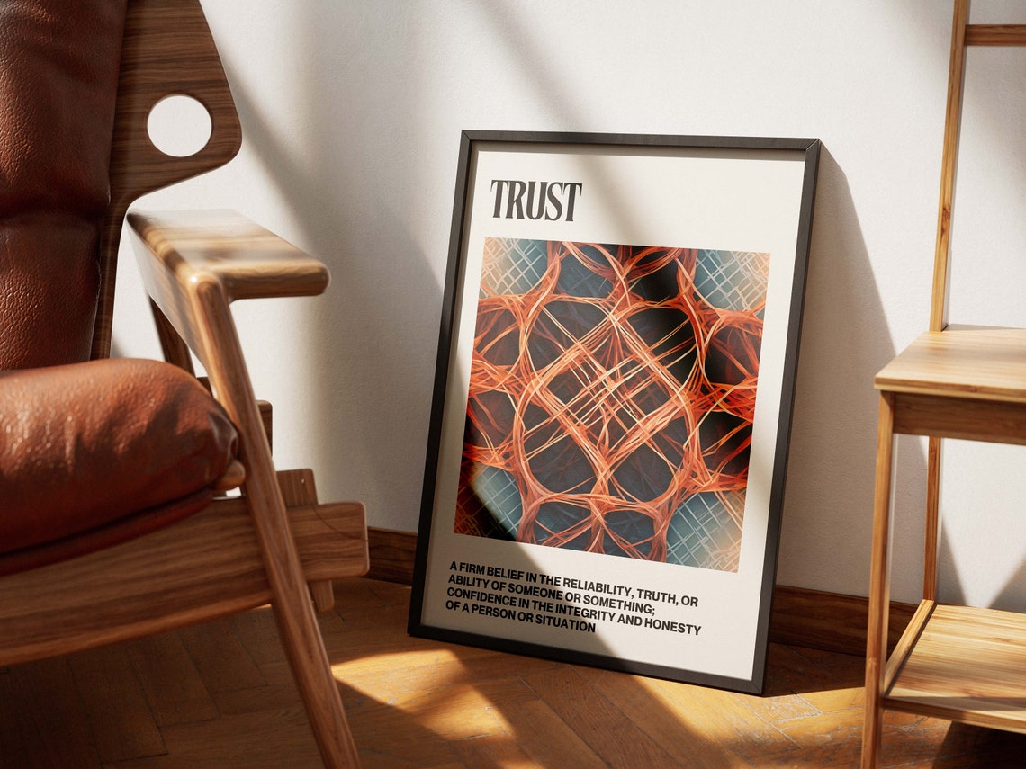 Trust Digital Abstract Poster for Psychology Lovers - Office and ...