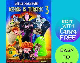 Printable Hotel Transylvania Birthday Party Invitation