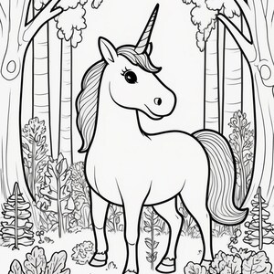 Libro para colorear de unicornios para niños de 3 a 8 años - 50 diseños mágicos y divertidos imagen 7