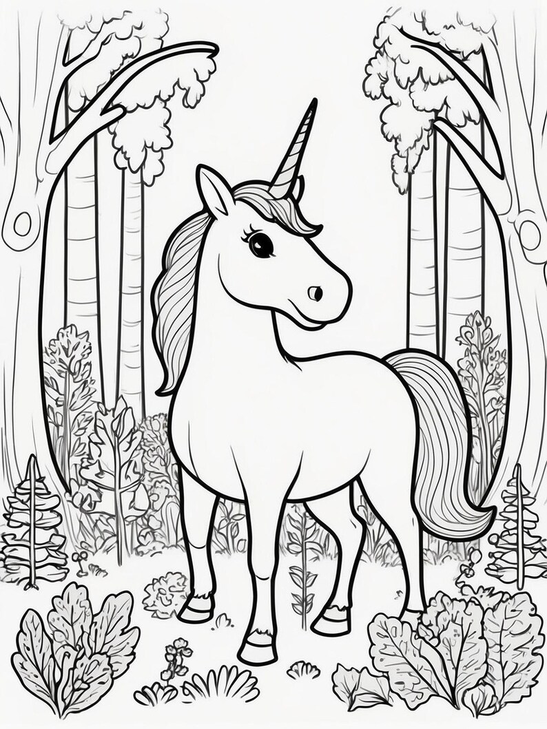 Libro para colorear de unicornios para niños de 3 a 8 años - 50 diseños mágicos y divertidos imagen 7
