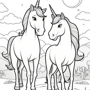 Libro para colorear de unicornios para niños de 3 a 8 años - 50 diseños mágicos y divertidos imagen 9