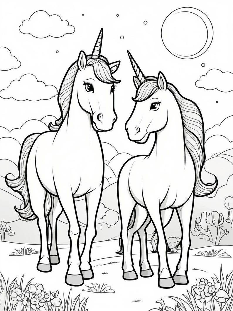 Libro para colorear de unicornios para niños de 3 a 8 años - 50 diseños mágicos y divertidos imagen 9