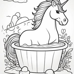 Libro para colorear de unicornios para niños de 3 a 8 años - 50 diseños mágicos y divertidos imagen 5