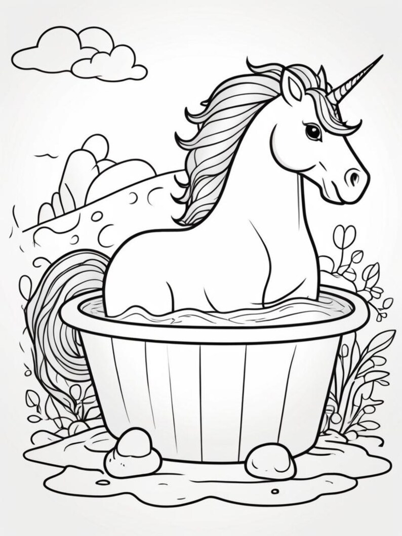 Libro para colorear de unicornios para niños de 3 a 8 años - 50 diseños mágicos y divertidos imagen 5