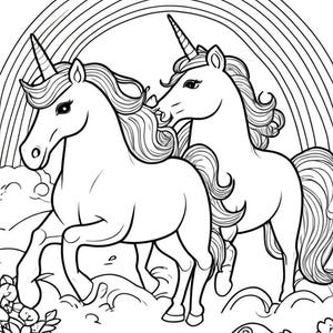 Libro para colorear de unicornios para niños de 3 a 8 años - 50 diseños mágicos y divertidos imagen 4