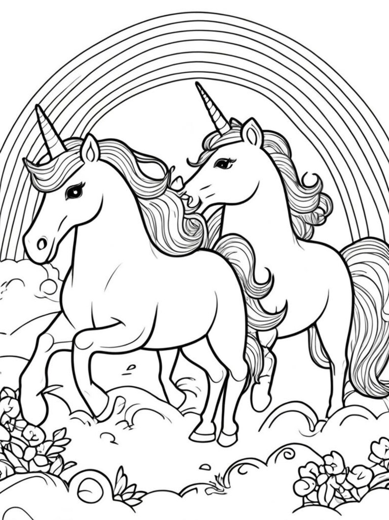 Libro para colorear de unicornios para niños de 3 a 8 años - 50 diseños mágicos y divertidos imagen 4