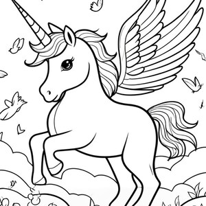 Libro para colorear de unicornios para niños de 3 a 8 años - 50 diseños mágicos y divertidos imagen 8