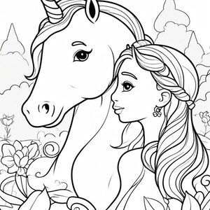 Libro para colorear de unicornios para niños de 3 a 8 años - 50 diseños mágicos y divertidos imagen 6