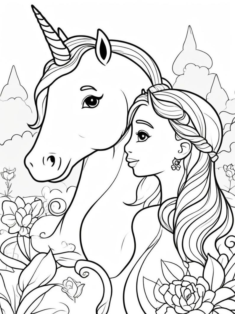 Libro para colorear de unicornios para niños de 3 a 8 años - 50 diseños mágicos y divertidos imagen 6